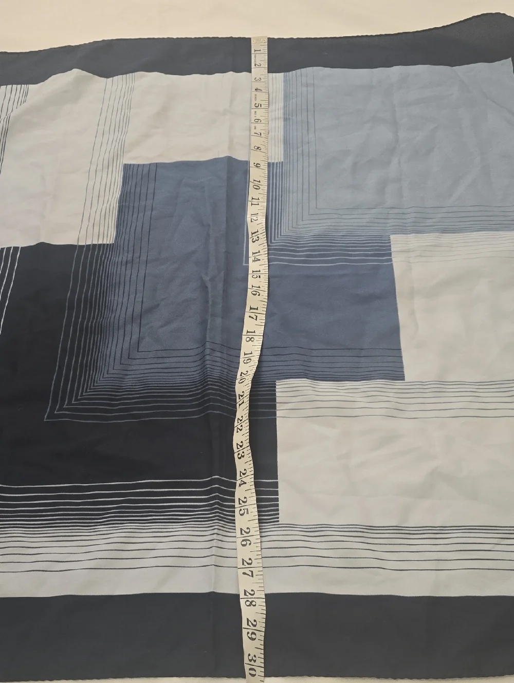 Leonard Navy & Light Blue Geometric Silk‎ Scarf